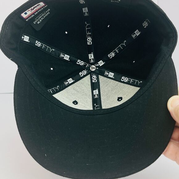 Florida Marlins Baseball Cap Official MLB On Field Players Hat Black Mens 7¼ - Picture 7 of 8